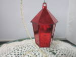 Click to view larger image of Vintage Jewelbrite Plastic Christmas Ornament Lantern Hexagon (Image2)