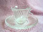 Click to view larger image of Federal Glass Co Childs Cup and Saucer Set  (Image1)