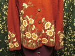 Click to view larger image of Deborah Ann Burnham Sweater XL Hand made Hand Painted  (Image2)