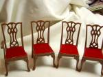 Click to view larger image of Louis Marx Doll House Dining Room Chairs 4pc (Image1)