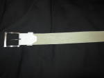 Click to view larger image of White Genuine Steerhide Leather Belt Women's size 36 (Image2)