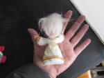 Click to view larger image of Plastic felted Angel with horn 3 1/2 inch (Image2)