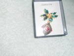 Click to view larger image of MI Fashion Pin Poinsettia Bulb Ornament MIB (Image1)