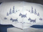 Click here to enlarge image and see more about item MB-LIN484: Chair Covers Scottie Dog Cross Stitch Crochet