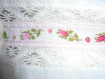 Vintage Apron White Cotton Embroidered Lace