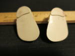 Click to view larger image of Vintage Doll Accessories Doll Shoes white Mary Jane number 2 (Image5)