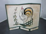 Click to view larger image of Art Deco Wall Pocket With Rooster HTF (Image1)