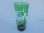 Click to view larger image of Anchor Hocking Forest Green glass tumbler with Surrey (Image2)