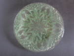 Indiana Glass Horseshoe Plate Uranium Green Vaseline 8.5 inch 