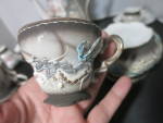 Click to view larger image of Dragon ware Moriage Tea set Teapot creamer sugar cup saucer Japan (Image6)