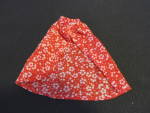 Vintage Mattel Barbie Doll Cape red with white flowers tagged