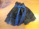 Vintage Barbie Doll Black Skirt with Black lace trim No Tag