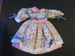 Vintage Doll dress with over lay Floral Pink tagged