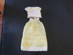 Click to view larger image of Vintage Hand Knit Doll Sweater and Skirt Yellow and White  (Image3)