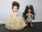 Mattel Dolls 3 inch 1995 pair Princess African American