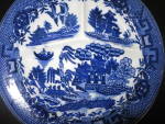 Click to view larger image of Moriyama Blue Willow Divided Grill Plate Made in Japan  (Image3)