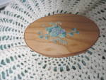 Click to view larger image of Vintage Bentwood Shaker Box with later applied flower motif (Image8)