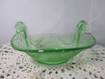 Click to view larger image of Fenton Art Glass Green Swan Dish (Image3)