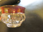 Click to view larger image of  Kings Crown Ruby Red Flash Thumbprint Punch Cup  (Image4)