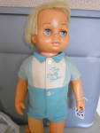 Click here to enlarge image and see more about item MB-MD560: Tiny Chatty Brother Doll Mattel 1962