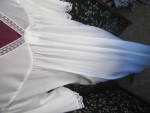 Click to view larger image of Nightgown White Chiffon with faux Pearls and lace Nylon (Image7)