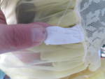 Click to view larger image of Vintage Neon Yellow Sheer Chiffon Robe size Medium (Image8)