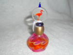 Click here to enlarge image and see more about item MB-PB86: Perfume Bottle Pink W/ Flamingo