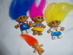 Click here to enlarge image and see more about item MB-TR539: Ace Novelty Troll lot of four painted 
