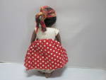 Click to view larger image of African American Cloth Doll with embroidered face 9 inch (Image4)