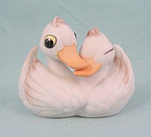 1986 George-Good Japan Ceramic Miniature Duck Couple (Image1)