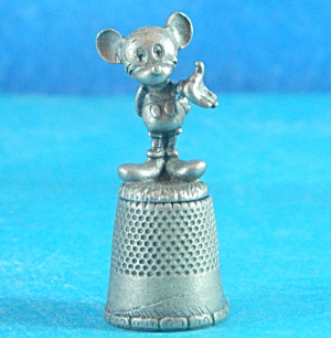 Disney Mickey Mouse Pewter Thimble