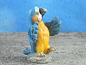 Miniature Blue And Gold Macaw Parrot Resin