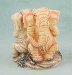 Click to view larger image of Unmarked Plastic Resin Morality Elephant Trinket Box (Image2)