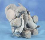 Click here to enlarge image and see more about item 00375: Tuskers Henry Elephant w/Penguin Friends