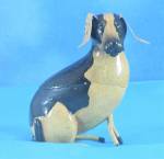 Click here to enlarge image and see more about item 00400: Enameled Metal Hound Dog Trinket Box