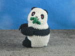 Click here to enlarge image and see more about item 00557: Adorable Hand Crafted Miniature Knit Panda