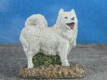 Click here to enlarge image and see more about item 00618: Aus-Ben Cold Cast Painted Bronze Samoyed 