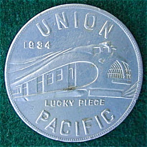 1934 Union Pacific Aluminum Coin (Image1)