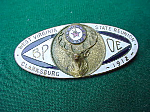 1912 WV Elks State Reunion Badge (Image1)