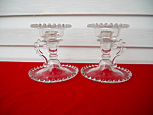 Imperial Candlewick Candleholders W/adapters