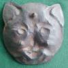 Click to view larger image of Early Cast Iron Cat Face Ashtray (Image2)