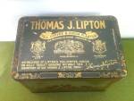 Click to view larger image of Early Thomas J. Lipton 3lbs. Tea Tin (Image2)
