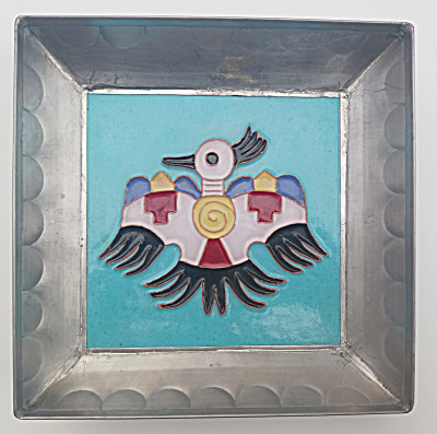 6 inch Thunderbird Tile - Tin Frame - Desert House Crafts (Image1)