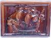 Click to view larger image of Antique Stove Tile  - Sailing Ship with Majolica Glaze (Image2)