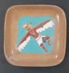 Click here to enlarge image and see more about item T1440: McKusick Gila Pottery Knife Wing Dancer Tray