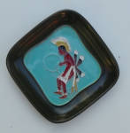 1950's McKusick Pottery - Small Dish - Hoop Dancer