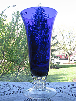 Fostoria Regal/Cobalt Blue #2470 Ftd. Vase (Image1)