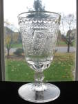 Click here to enlarge image and see more about item A103: Eapg Good Luck Goblet w/ Knob Stem