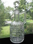 Click here to enlarge image and see more about item A280: Antique Eapg Block & Fan Decanter/ Bottle
