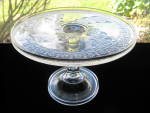 Click to view larger image of Antique Eapg Diagonal Band with Fan Cake Stand (Image1)